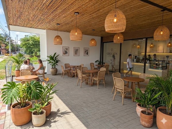 Render del Local 1A como cafetería